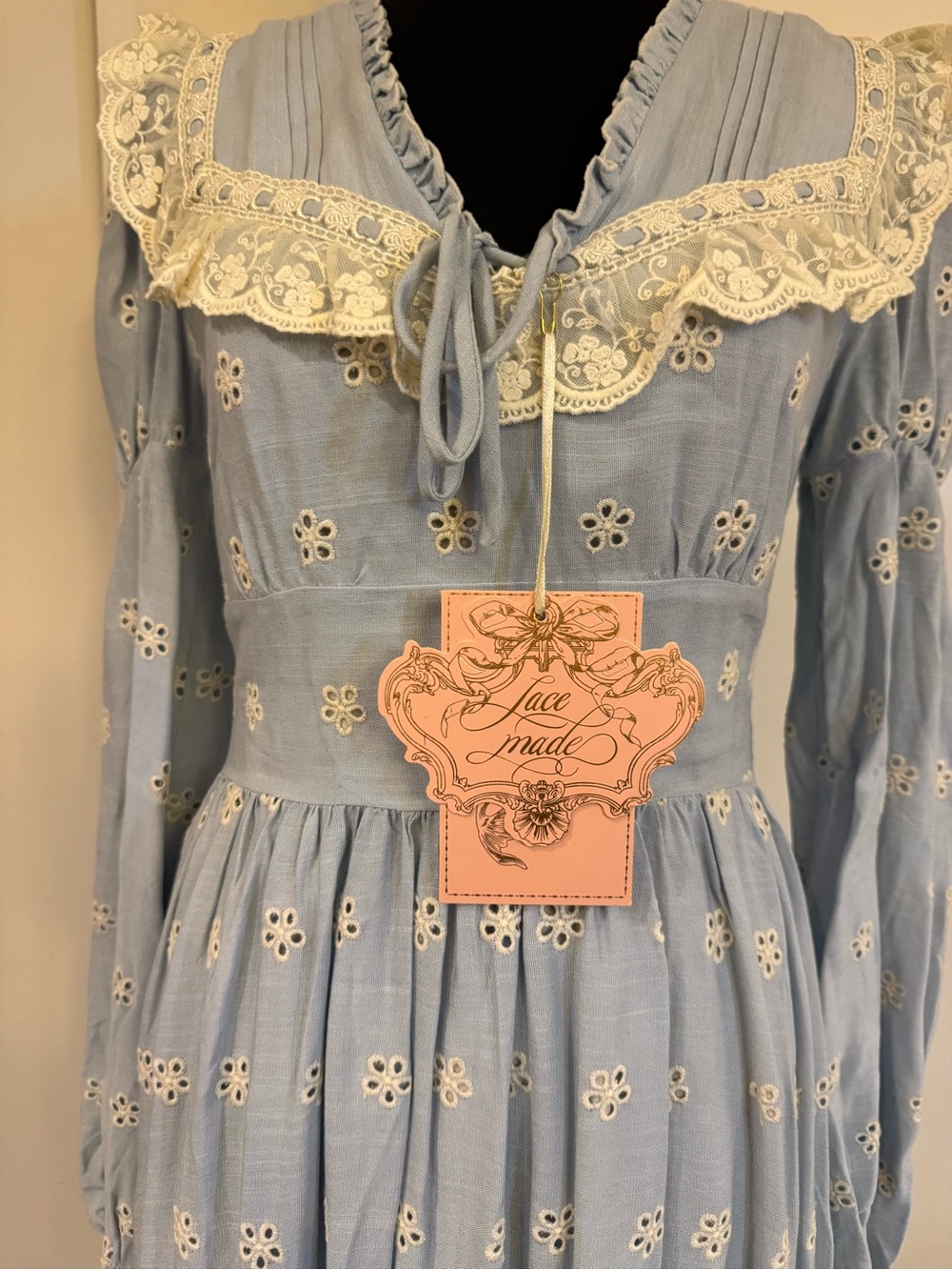 Lacemade Cottagecore Eyelet Dress NWT - Picture 3 of 7